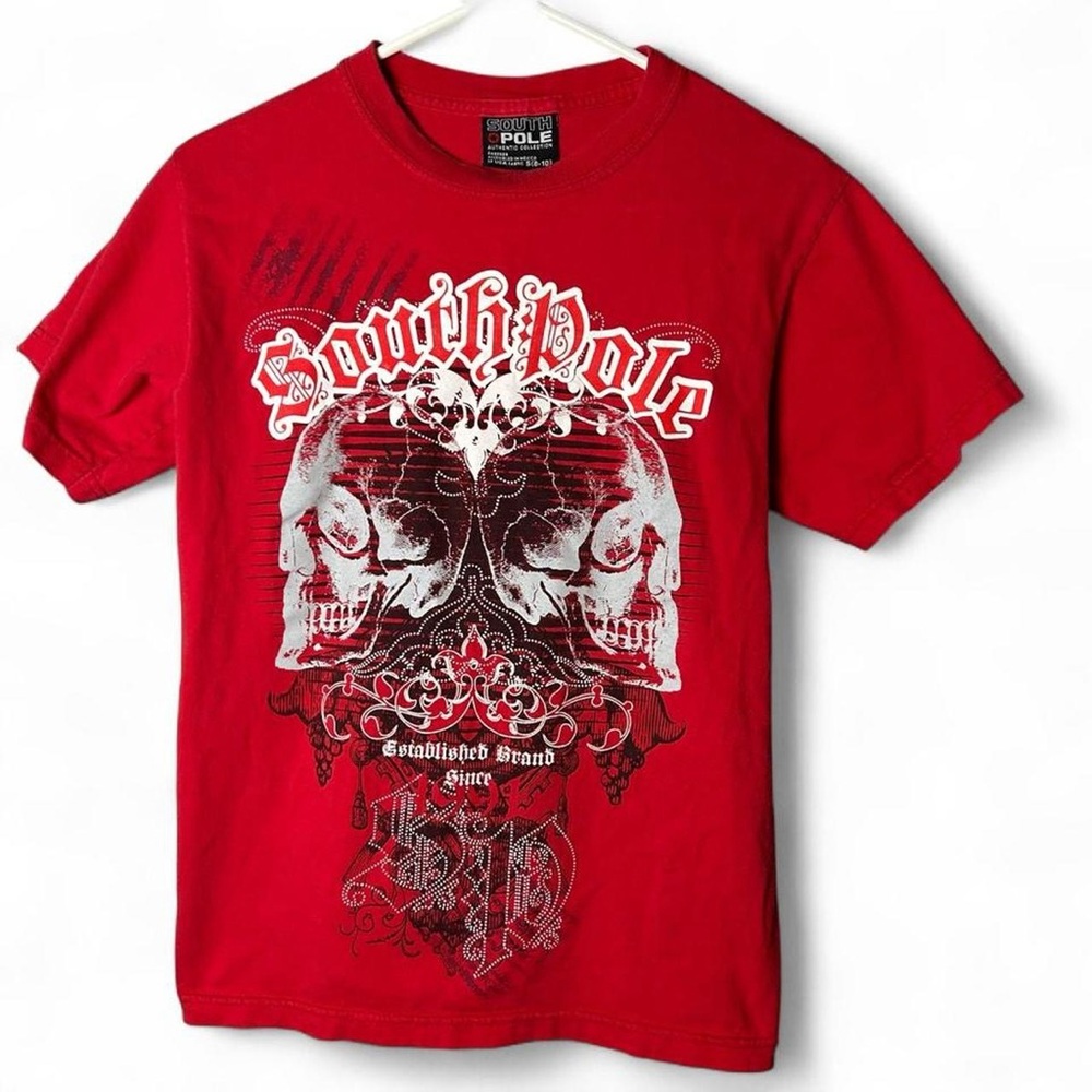 Southpole Skater Red Graphic T Shirt